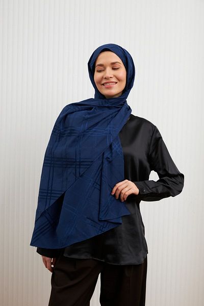 MİRSOY SCARF Şal Jacquard din bumbac cu model Aura-Lac