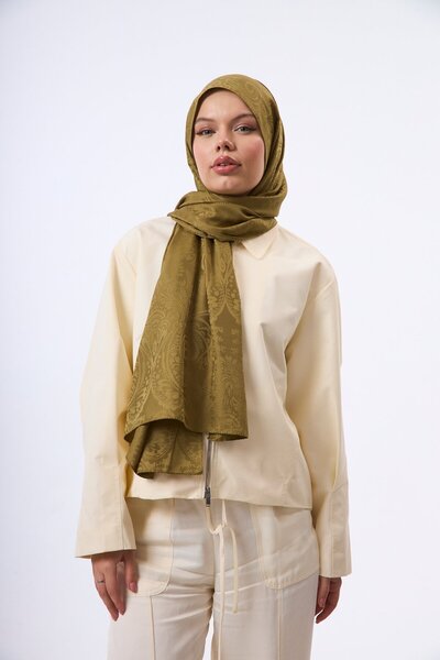 MİRSOY SCARF Velora Desen Kaymaz jakarlı Şal