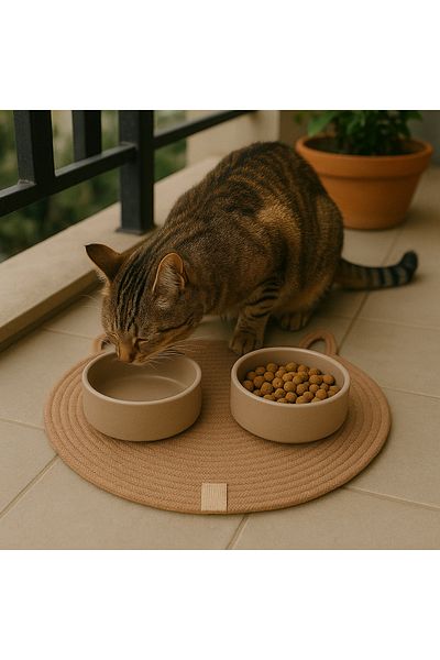 EGE ÖRGÜM Pet Food Mat Cat Placemat 40X40 cm