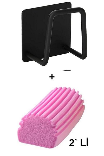 tozlupazar Dish Sponge Holder 3M Adhesive Stainless Steel Dish Sponge Holder Multi-Purpose Hanger 1 Piece