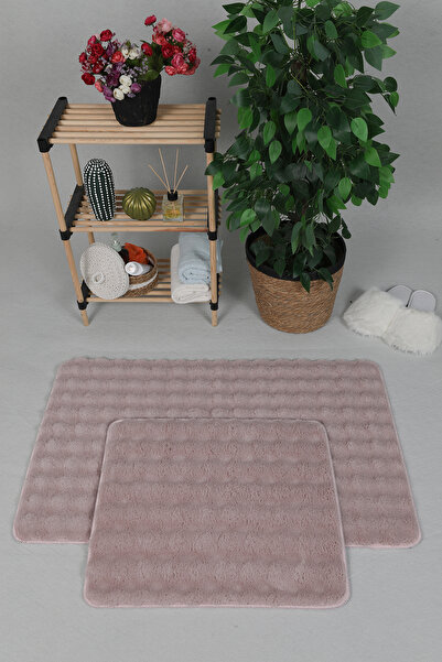 Myevilla Розов модерен балон, подходящ за пране, неплъзгащ се плюшен килим за...