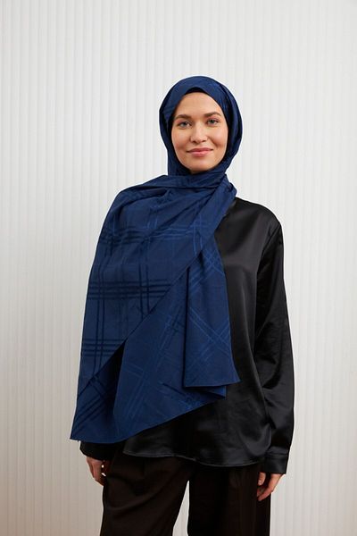MİRSOY SCARF Şal Jacquard din bumbac cu model Aura-Lac
