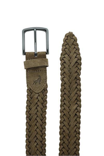 Abdullah Kiğılı Suede Leather Knitted Belt