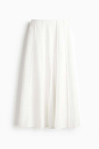 H&M Flared linen-blend skirt