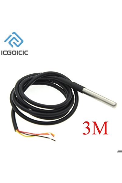 Choice1 3M 1 قطعة مستشعر درجة الحرارة الرقمي المقاوم للماء DS18B20 (مسبار) عد...