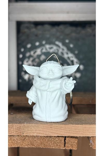 Chamelon Studio Baby Yoda Keychain – 3D Print Grogu Figure Star Wars Charm Gift - Yoda Keychain