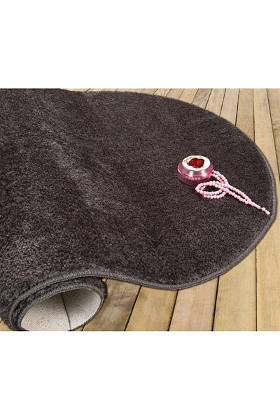 Myevilla Washable Seccade Soft Long Furry Plush Puffy Knee Painless Prayer Anthracite