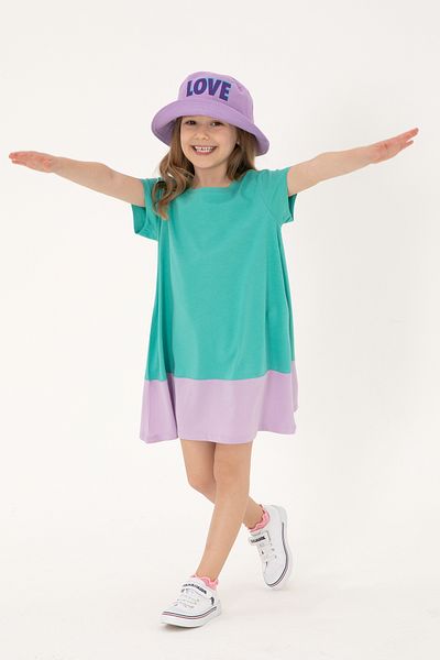 U.S. Polo Assn. Girls Mint Crew Neck Short Sleeve Knitted Dress 50306268-Vr090