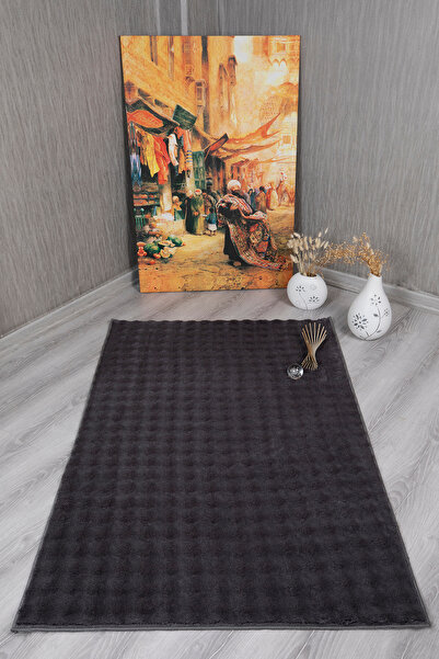 Myevilla Long Furry Soft Plush - Non-Slip and Washable Decorative Bubble Living Room Hallway Carpet Runner Anthracite