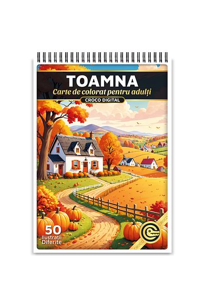 OEM Coloring Book for Adults, Autumn, 50 Antistress Illustrations for Relaxation