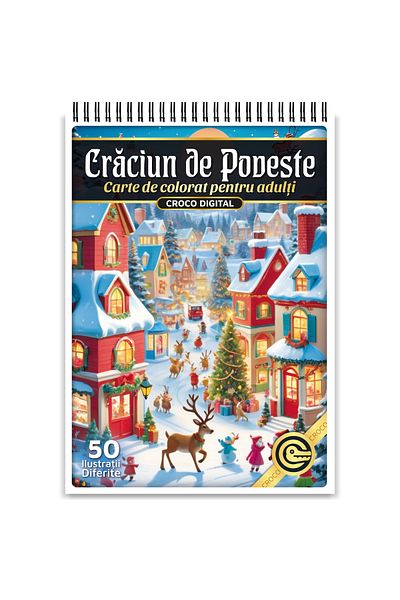 OEM Adult Coloring Book, Christmas Storybook, 50 Antistress Illustrations Winter Holidays