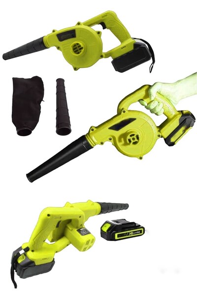 MOONSHOP Pro Alman Seri 2447wf Şarjlı Hava Üfleyici Ve Toz Toplayıcı Çift Bat...