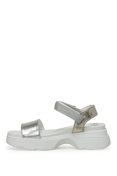 Nine West NUYT2 3FX Silver Women's Thick Sole Sandals