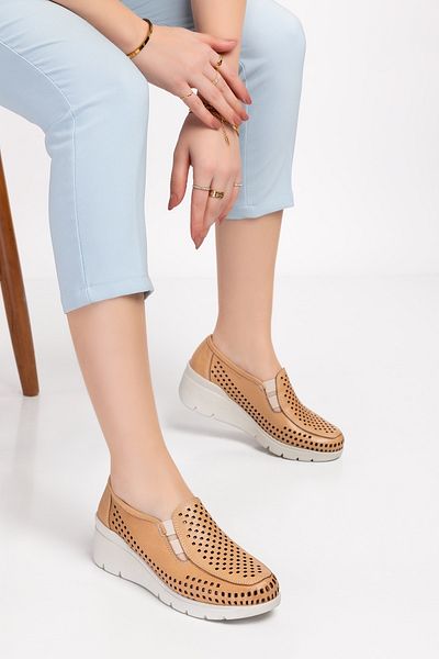 Gondol Genuine Leather Padding Sole Comfortable Summer Shoes Esfa.4001