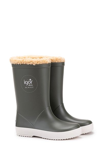 IGOR Splash Nautico Borreguito Khaki Boy's Rain Boots