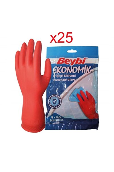 Beybi Bulaşık Eldiveni No:8-8,5 M Beden 25 Çift