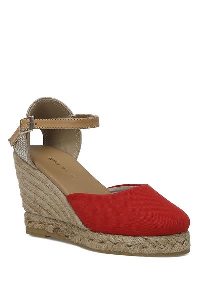 Nine West Epola2 3fx Red Women's Wedge Heel Sandals