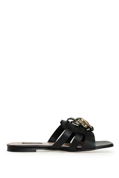 Nine West Γυναικείες flat παντόφλες Ham 3fx Μαύρες