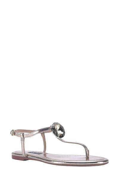 Nine West ARTEMIS 3FX Gold Flache Sandalen für Damen