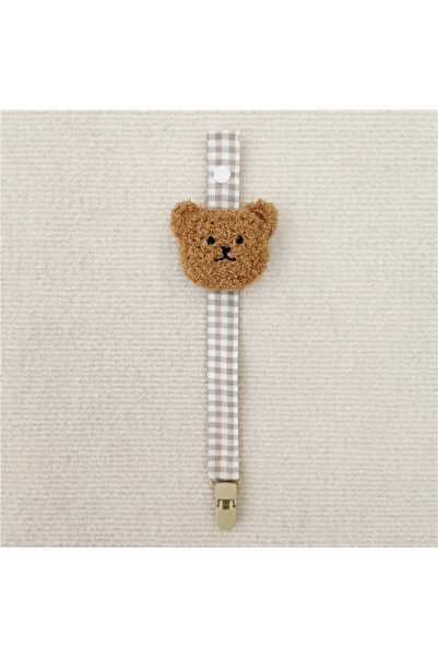 Choice1 دب قهوة، دب لطيف، مشبك مصاصة للأطفال، حامل مصاصة، حزام، مشبك مصاصة، ح...