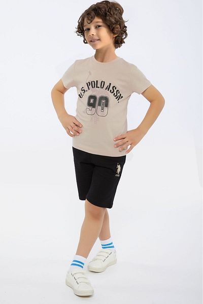 U.S. Polo Assn. U.S. Polo Assn. Boys Brown Bermuda Set