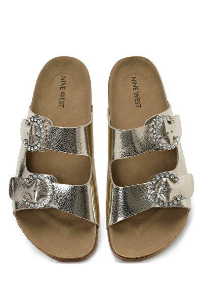 Nine West Γυναικείες flat παντόφλες Leroy 3fx Gold