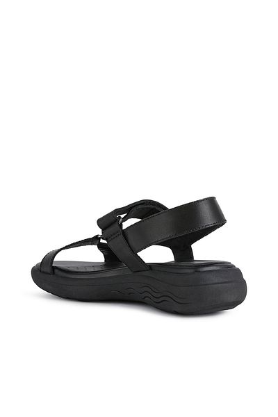 Geox Black Spherica Ec5w Women's Flat Sandals - D25ada00043c9999