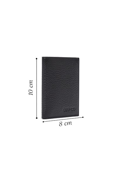 Derimod Black Leather Men's Card Holder - 000a2d3102ft