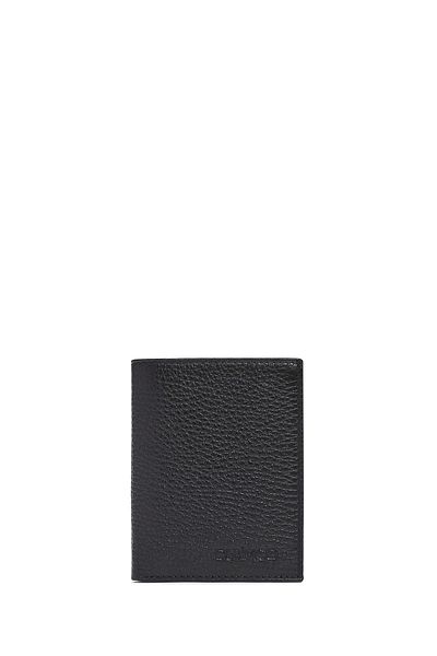 Derimod Black Leather Men's Card Holder - 000a2d3102ft