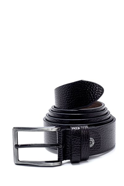 Derimod Black Leather Men's Belt - 000a2d12043ft