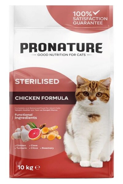 Pronature Tavuklu Ve Pirinçli Kısırlaştırılmış Kedi Maması 10kg
