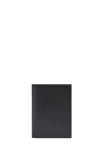 Derimod Black Leather Men's Card Holder - 000a2d310218