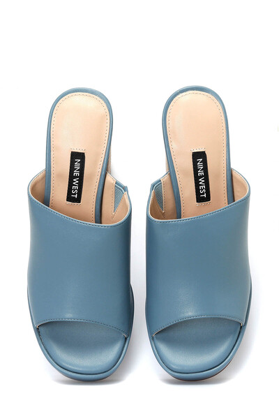 Nine West Canbe2 4Fx Blue Women's Heeled Slippers