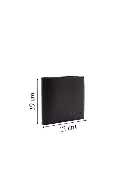 Derimod Black Leather Men's Wallet - 000a2d306618