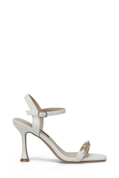 Nine West Γυναικεία πέδιλα με τακούνι DAVIDSON 4FX OFF WHITE