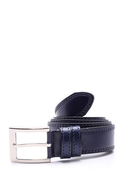 Derimod Navy Blue Men's Leather Belt - 000a2d1201718