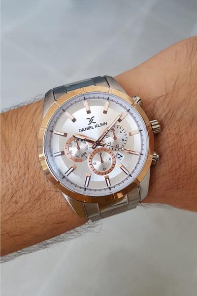 Daniel Klein Rose Gold/metallic Steel Bracelet Men's Wristwatch