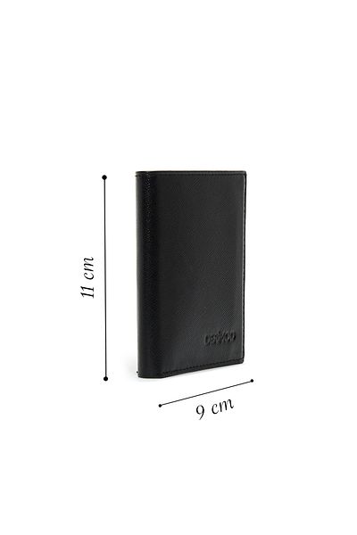 Derimod Black Leather Men's Card Holder - 000a2d3012cv