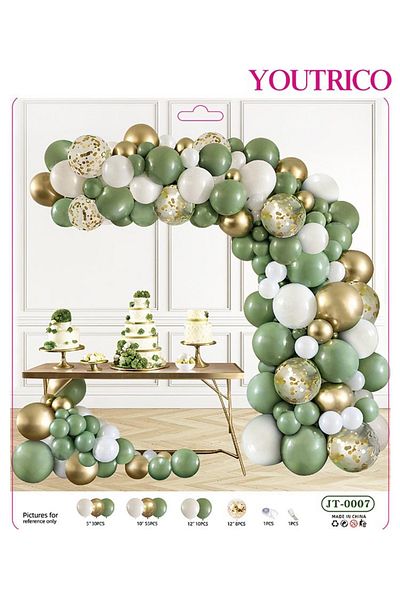 Youtrico Sweet Macaron Balloon Garland Set - Dreamy Wedding Arch & Photo Backdrop in Soft Colors
