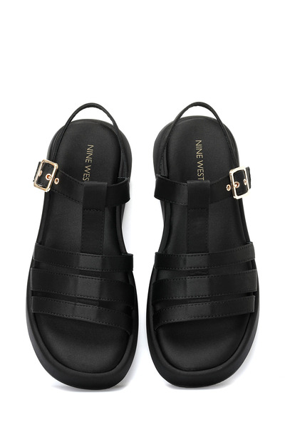 Nine West Welna2 4Fx Black Women's Thick Sole Sandals