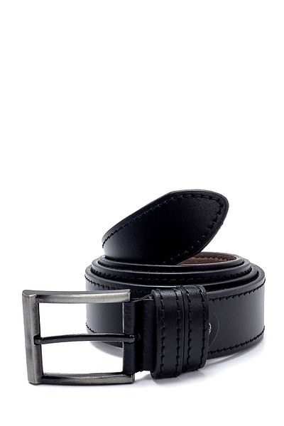 Derimod Black Leather Men's Belt - 000a2d1212118