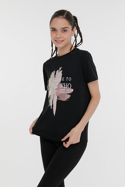 Kinetix WL LAYLA 11FN17 3PR Tricou negru pentru femei cu mânecă scurtă