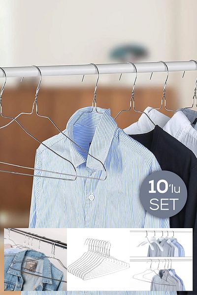 Vienev 10-Piece Chrome Tshirt and Shawl Hanger Space-Saving Hanger