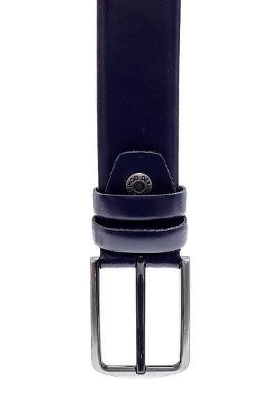 Derimod Navy Blue Leather Men's Belt - 000a2d1200218