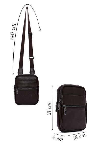 Derimod Men's Brown Crossbody Bag - 23sbd3101ft
