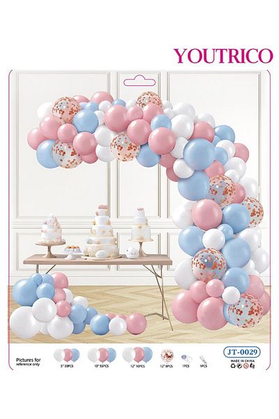 Youtrico Sweet Macaron Balloon Garland Set - Dreamy Wedding Arch & Photo Backdrop in Soft Colors