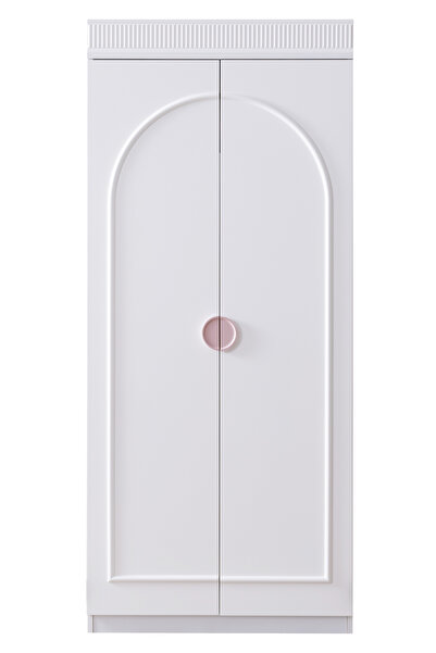 Setay Gardırop, Dolunay 2 Kapaklı Dolap ve Ledli Kitaplık - Pembe