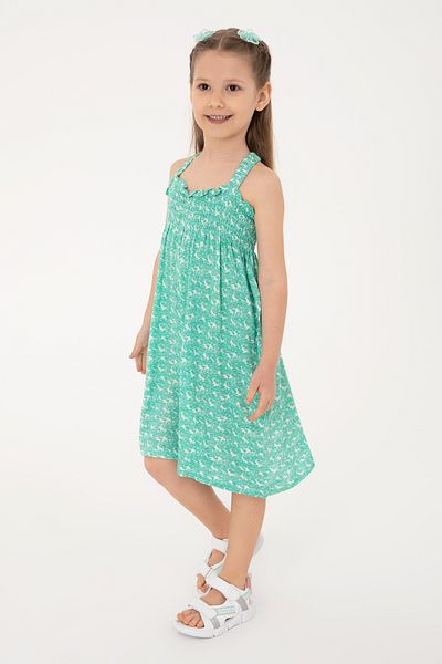 U.S. Polo Assn. Girl's Mint Strap Crepe Fabric Knitted Dress 50306250-Vr090