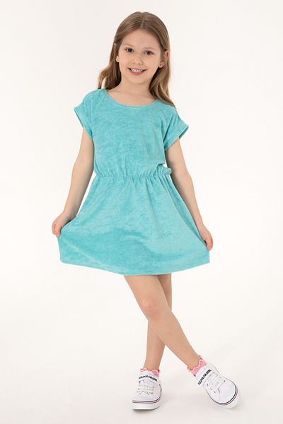 U.S. Polo Assn. Girl's Mint Towel Fabric Knitted Dress 50263505-Vr090
