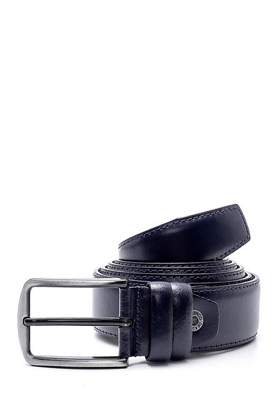 Derimod Navy Blue Men's Leather Belt - 000a2d1201018